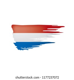 Netherlands flag, vector illustration on a white background