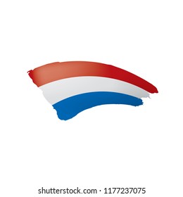 Netherlands flag, vector illustration on a white background