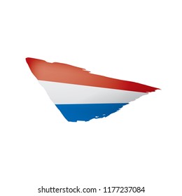 Netherlands flag, vector illustration on a white background
