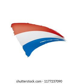 Netherlands flag, vector illustration on a white background