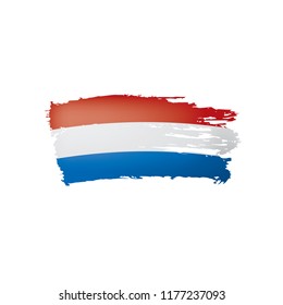 Netherlands flag, vector illustration on a white background