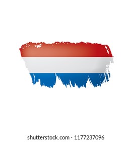Netherlands flag, vector illustration on a white background