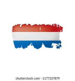 Netherlands flag, vector illustration on a white background