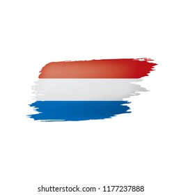 Netherlands flag, vector illustration on a white background