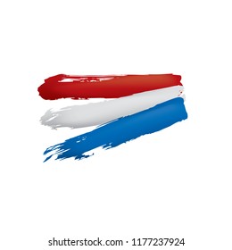 Netherlands flag, vector illustration on a white background