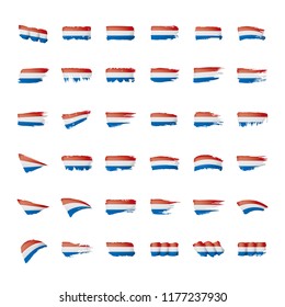 Netherlands flag, vector illustration on a white background
