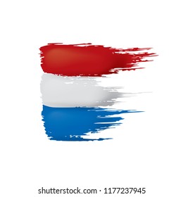 Netherlands flag, vector illustration on a white background