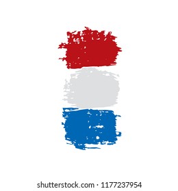 Netherlands flag, vector illustration on a white background