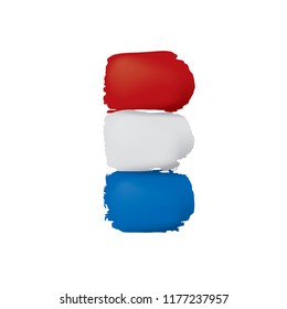 Netherlands flag, vector illustration on a white background