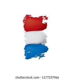 Netherlands flag, vector illustration on a white background