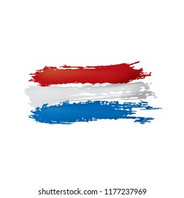 Netherlands flag, vector illustration on a white background
