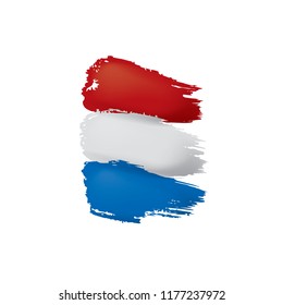 Netherlands flag, vector illustration on a white background