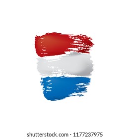 Netherlands flag, vector illustration on a white background