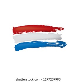 Netherlands flag, vector illustration on a white background