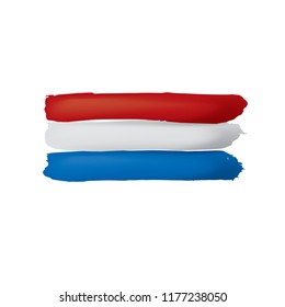 Netherlands flag, vector illustration on a white background