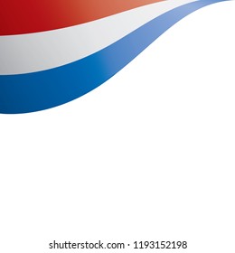 Netherlands flag, vector illustration on a white background