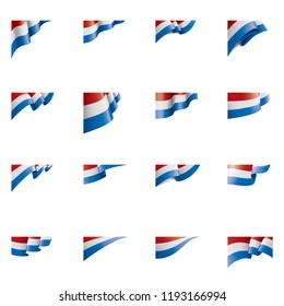 Netherlands flag, vector illustration on a white background