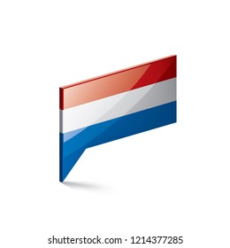 Netherlands flag, vector illustration on a white background