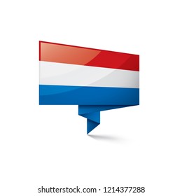 Netherlands flag, vector illustration on a white background