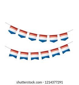 Netherlands flag, vector illustration on a white background