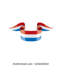 Netherlands flag, vector illustration on a white background