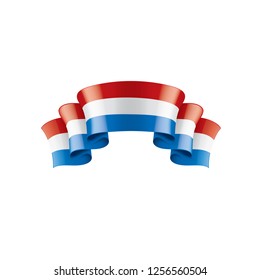 Netherlands flag, vector illustration on a white background