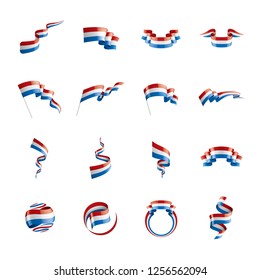 Netherlands flag, vector illustration on a white background
