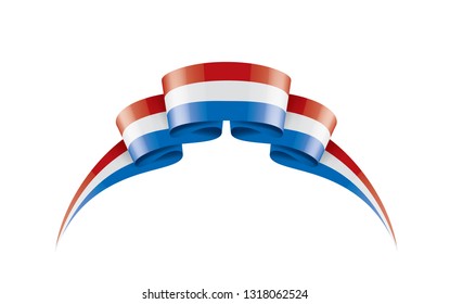 Netherlands flag, vector illustration on a white background