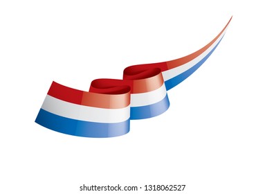 Netherlands flag, vector illustration on a white background