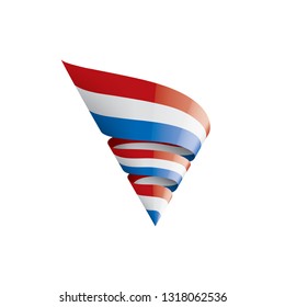 Netherlands flag, vector illustration on a white background