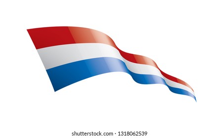 Netherlands flag, vector illustration on a white background