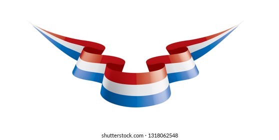 Netherlands flag, vector illustration on a white background
