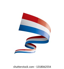 Netherlands flag, vector illustration on a white background