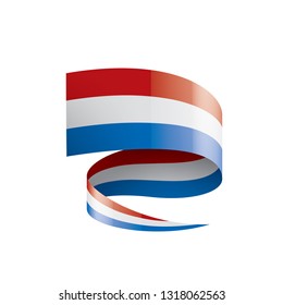 Netherlands flag, vector illustration on a white background