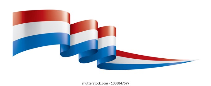 Netherlands flag, vector illustration on a white background