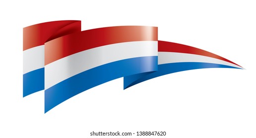 Netherlands flag, vector illustration on a white background