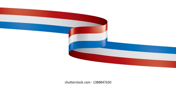 Netherlands flag, vector illustration on a white background