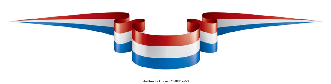 Netherlands flag, vector illustration on a white background
