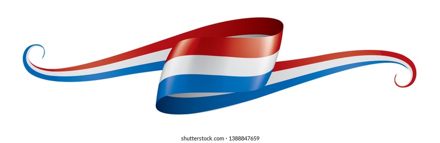Netherlands flag, vector illustration on a white background