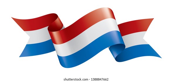 Netherlands flag, vector illustration on a white background