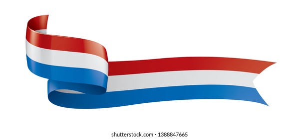 Netherlands flag, vector illustration on a white background