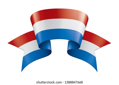 Netherlands flag, vector illustration on a white background