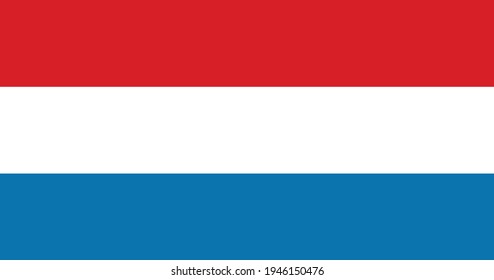 Vector de bandera de los Países Bajos - Bandera oficial de los Países Bajos con proporción de color y tamaño original