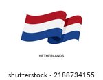 Netherlands flag vector. Flag of Netherlands on white background. Vector illustration eps10