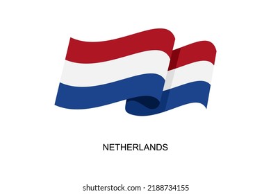 Netherlands flag vector. Flag of Netherlands on white background. Vector illustration eps10