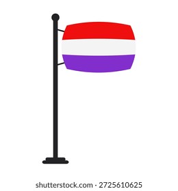 Bandeira dos Países Baixos em vetor sobre fundo branco