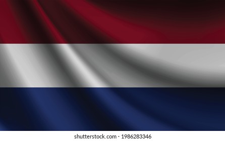 Netherlands flag waving. background for patriotic and national design. vector illustration  