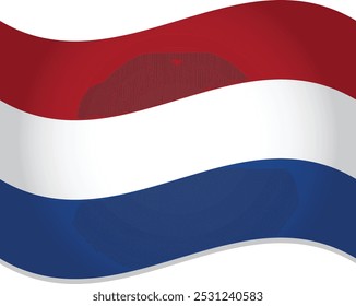 Países Baixos Bandeira Ondulação, Holanda País Original Bandeira Vetor