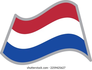 Netherlands fluttering national flag illustration vector material