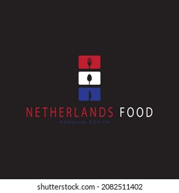 netherlands food restaurant logo vector icon symbol illustration design template